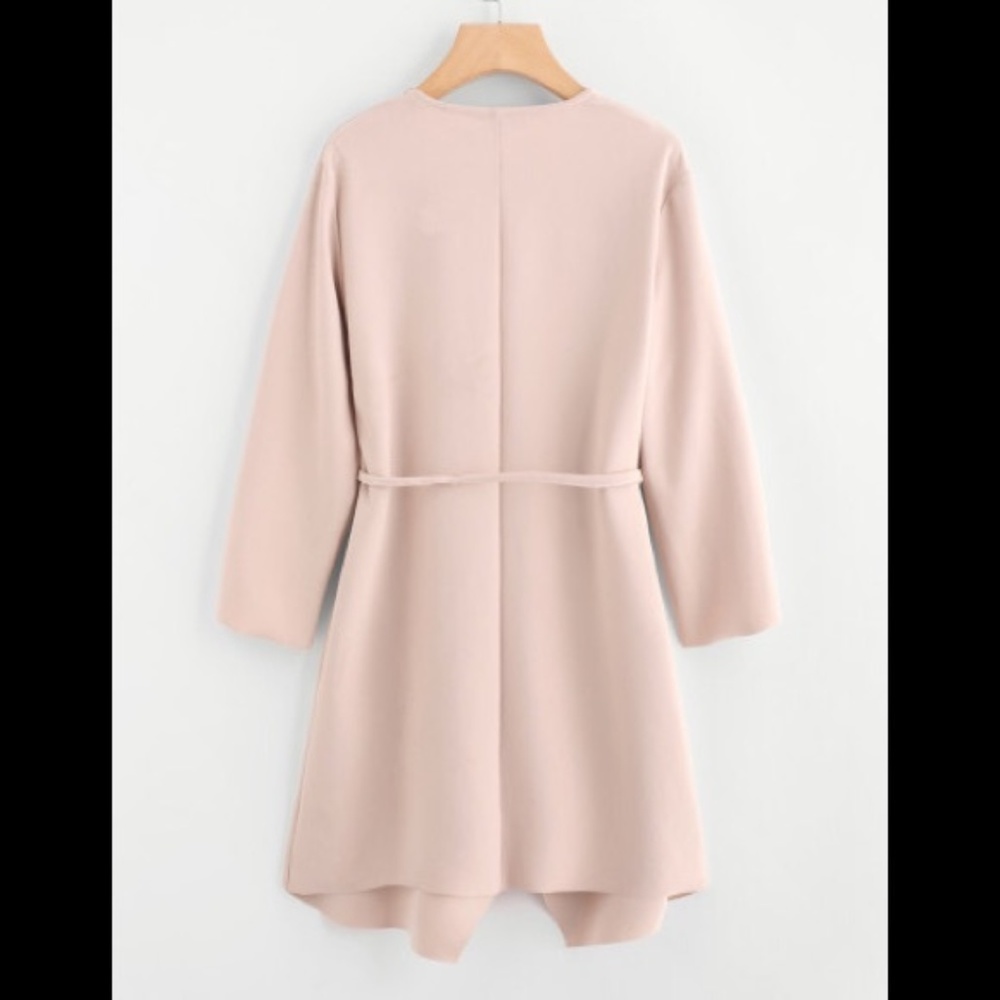 Blush Draped Over-Coat - Picture 4 of 4